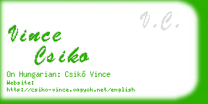 vince csiko business card