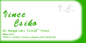 vince csiko business card